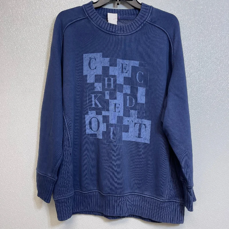 Sweatshirt Crewneck By Aerie In Blue, Size: S