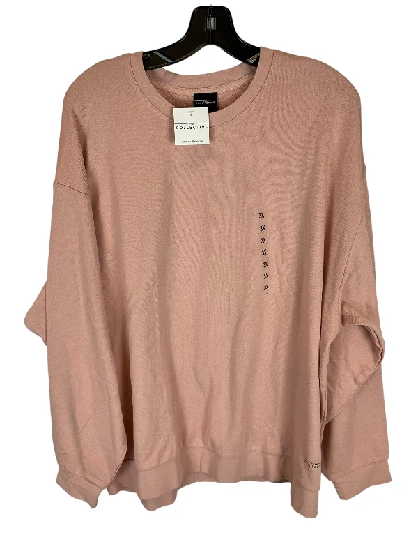 Sweatshirt Crewneck By Clothes Mentor In Pink, Size: 3x