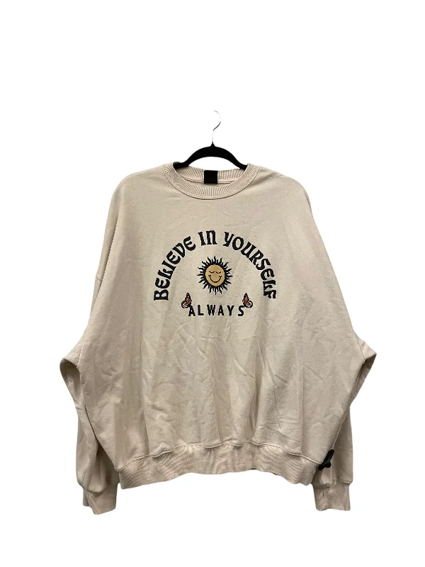 Sweatshirt Crewneck By Pacsun In Cream, Size: Onesize