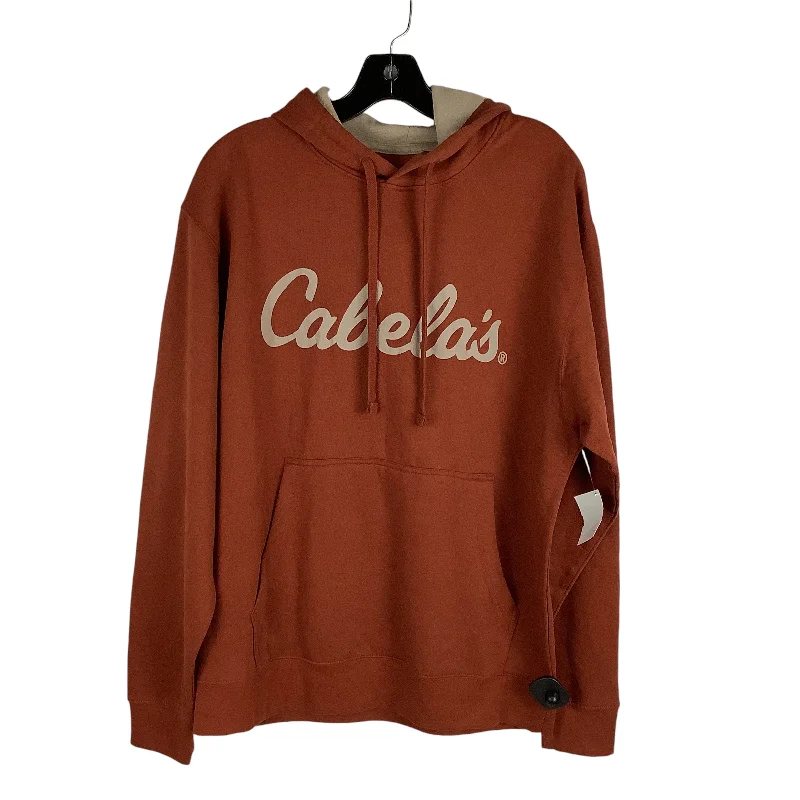 Sweatshirt Hoodie By Cabelas In Orange, Size: M