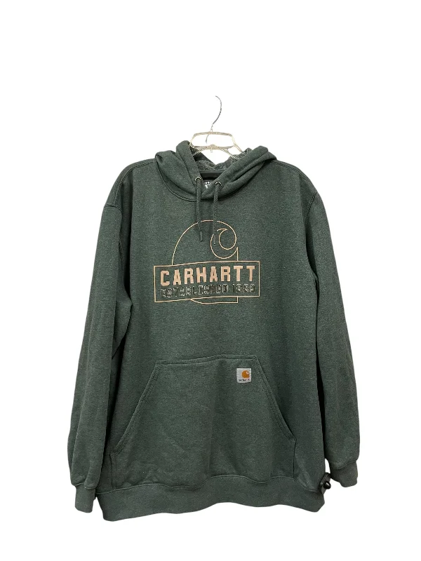 Sweatshirt Hoodie By Carhartt In Green, Size: Xl