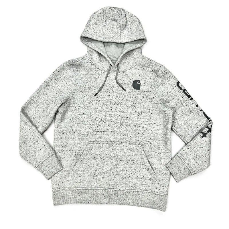 Sweatshirt Hoodie By Carhartt In Grey, Size: M