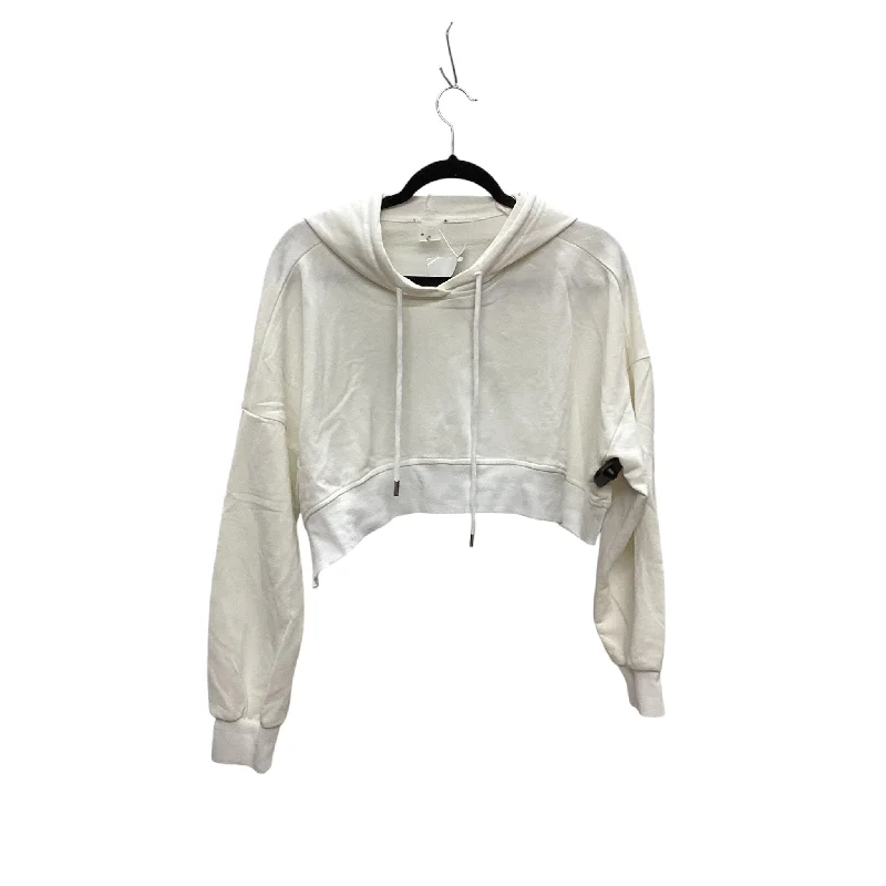 Sweatshirt Hoodie By Clothes Mentor In White, Size: M