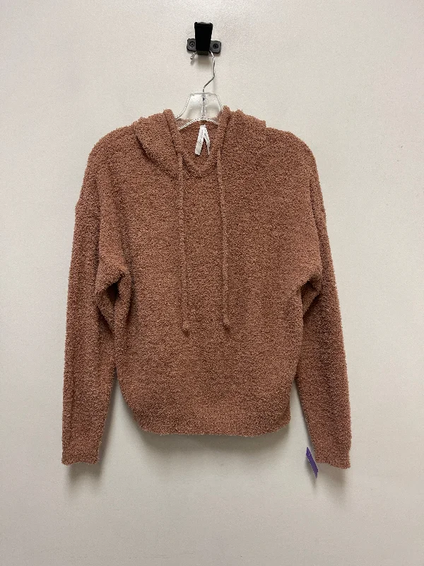 Sweatshirt Hoodie By Dreamers In Brown, Size: S