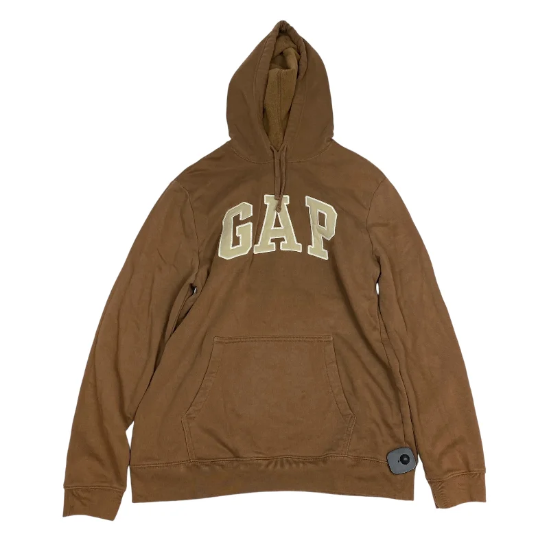 Sweatshirt Hoodie By Gap In Brown, Size: L