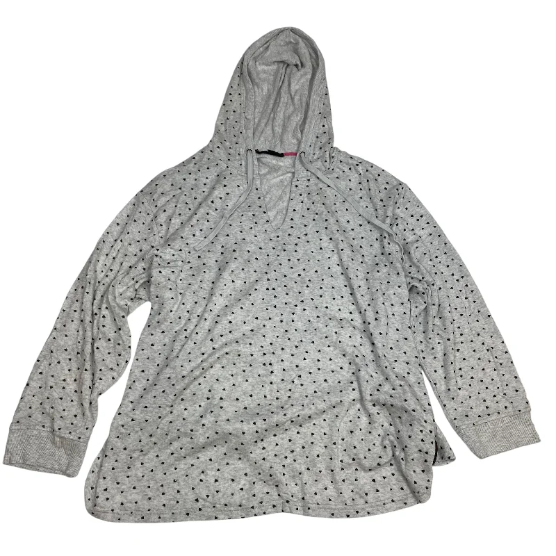 Sweatshirt Hoodie By Jane And Delancey In Grey, Size: 3x