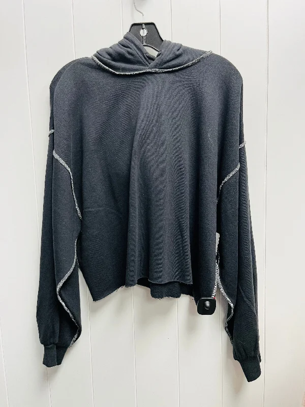 Sweatshirt Hoodie By Levis In Black & White, Size: M