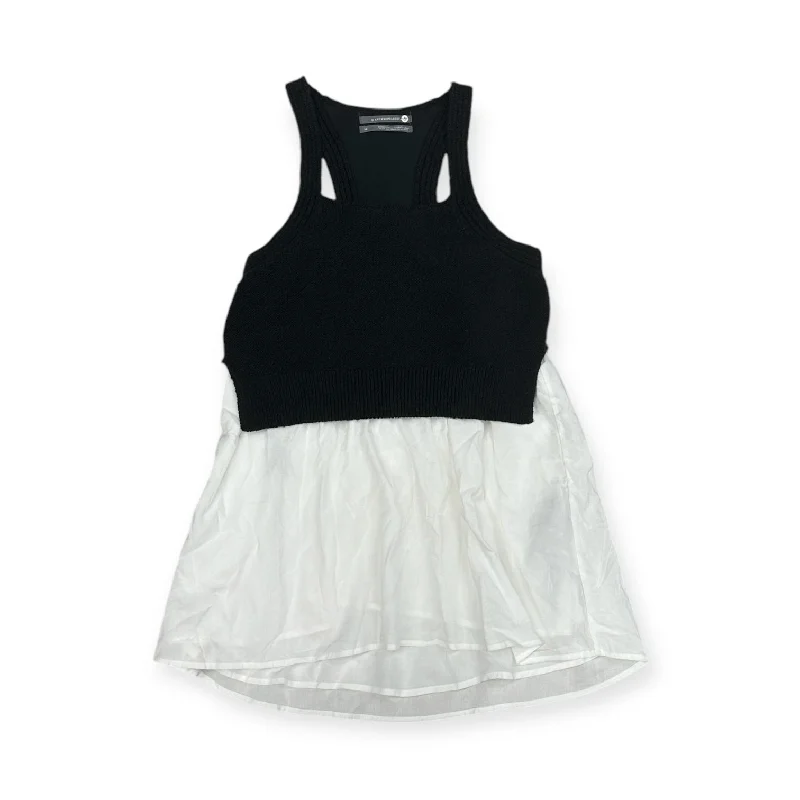 Top Sleeveless By Anthropologie In Black & White, Size: Xs