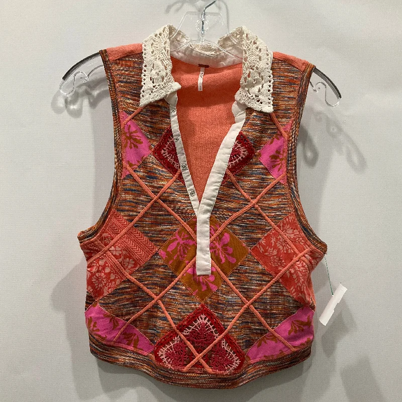 Top Sleeveless By Free People In Orange, Size: S