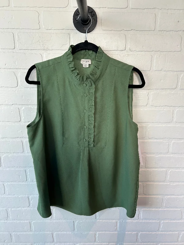 Top Sleeveless By J. Crew In Green, Size: L