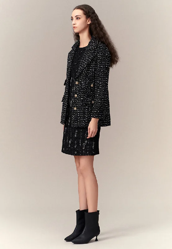 Single-breasted Lurex Coat