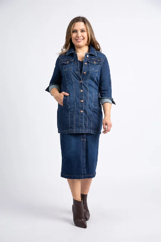 Lois Anna Long Jean Jacket  - 5760731100