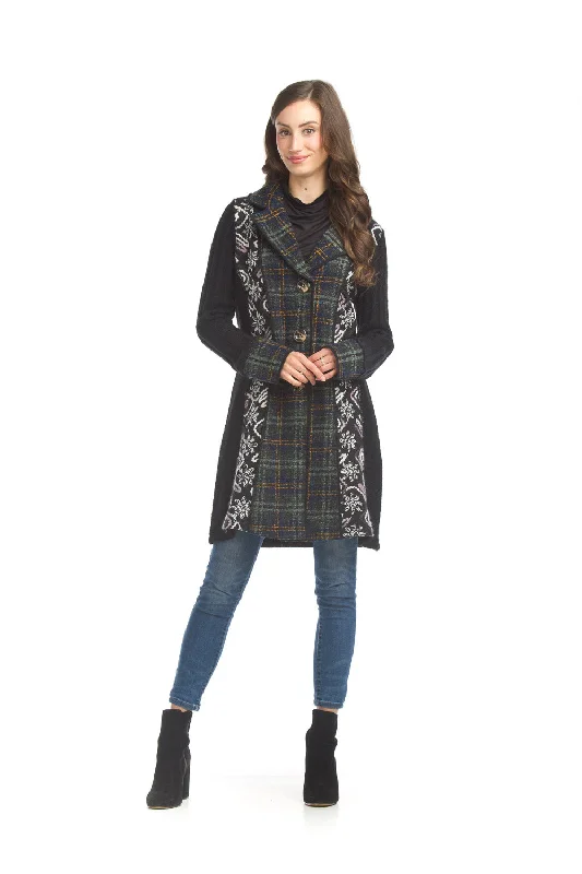 Papillon Knit Jacket With Boucle Plaid  - 17701